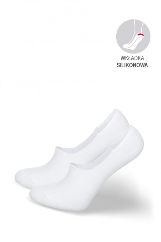 Moteriškos mikroporos medvilninės kojinės baltos spalvos