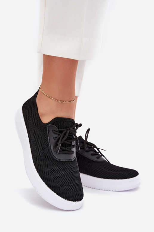  Įsispiriamo modelio sportiniai bateliai su platforma  Juodos spalvos Kalyra