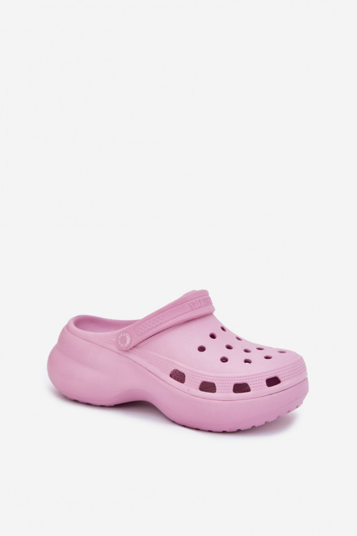  Moteriškos šlepetės su madingais masyviais padais Big Star RR274A120 rožinės spalvos