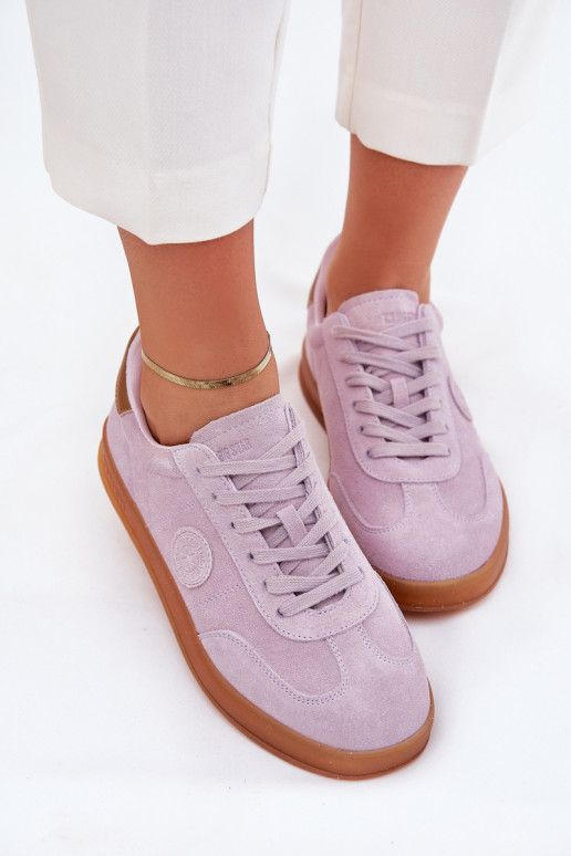 iš zomšos  modelio batai  Big Star RR274850 HI-POLY SYSTEM Violetinės spalvos