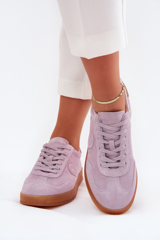 iš zomšos  modelio batai  Big Star RR274850 HI-POLY SYSTEM Violetinės spalvos