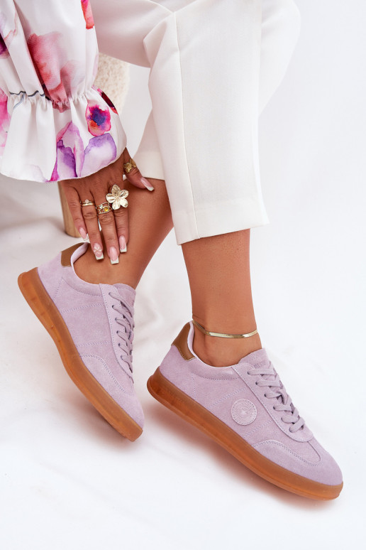 iš zomšos  modelio batai  Big Star RR274850 HI-POLY SYSTEM Violetinės spalvos