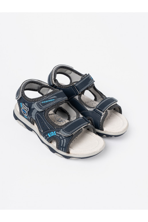 tamsiai mėlynos spalvos sandalai 