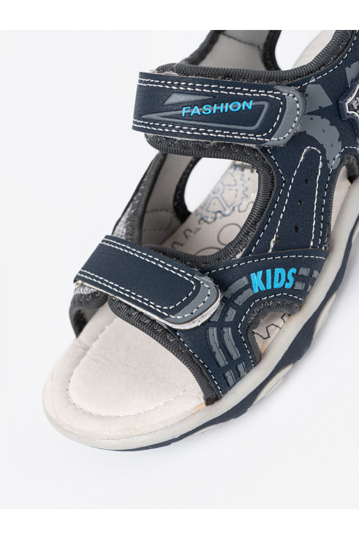 tamsiai mėlynos spalvos sandalai 