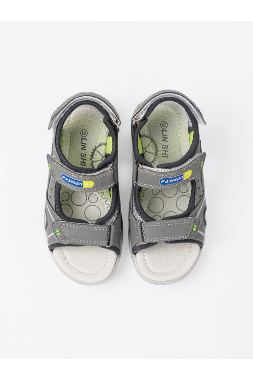 pilkos spalvos sandalai 