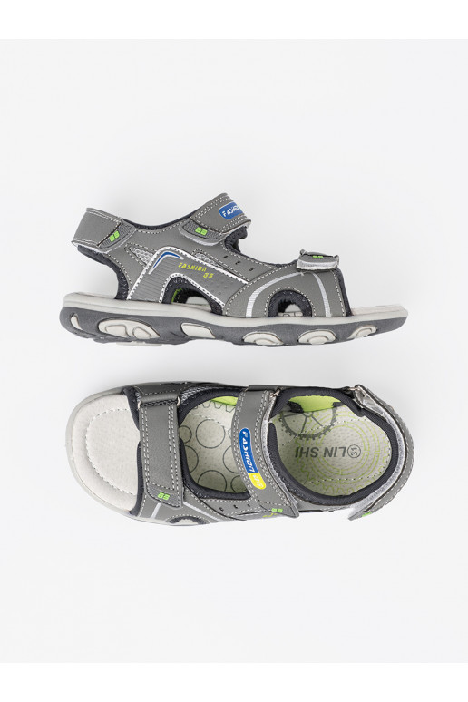 pilkos spalvos sandalai 