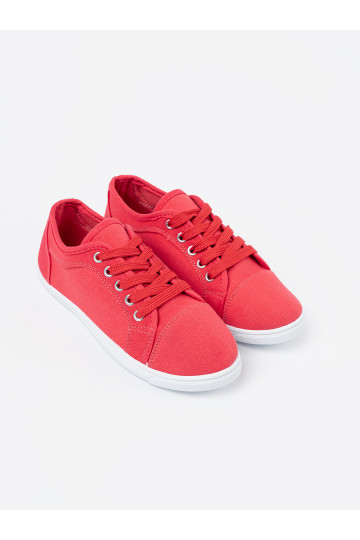 laisvalaikio batai raudonos spalvos su raištukais 2