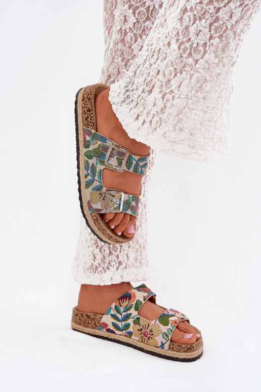  Moteriškos šlepetės su platforma su sagtimis Lee Cooper LCW-25-35-3480L įvairių spalvų