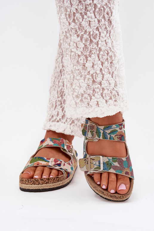  Moteriškos šlepetės su platforma su sagtimis Lee Cooper LCW-25-35-3480L įvairių spalvų