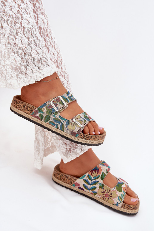  Moteriškos šlepetės su platforma su sagtimis Lee Cooper LCW-25-35-3480L įvairių spalvų