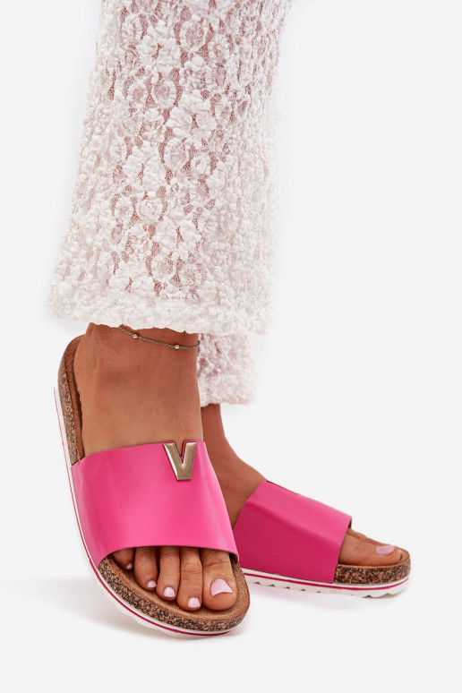 Moteriškos šlepetės su platforma  Detalem rožinės spalvos Vessira