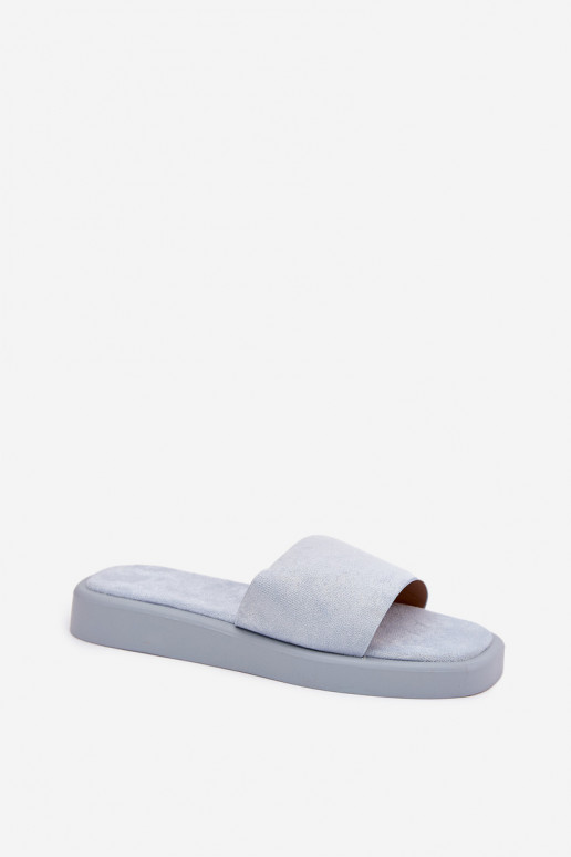 Moteriškos šlepetės su platforma Z iš eko zomšosu  Jorina