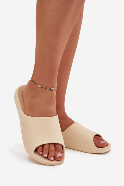 Moteriškos šlepetės 4F 4FMM00FFLIF093A-83S smėlio spalvos