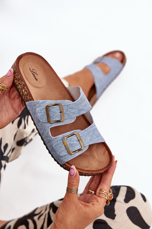  Šlepetės su platforma su sagtimis Jasny  Vesina