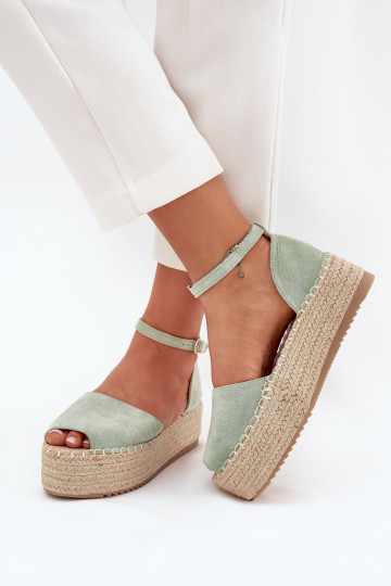 basutės Espadrilės su platforma  mėtinės spalvos Selise