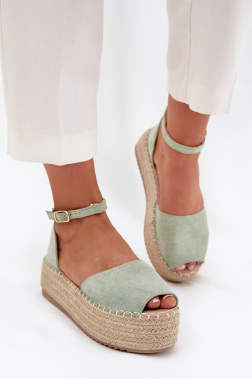 basutės Espadrilės su platforma  mėtinės spalvos Selise 2