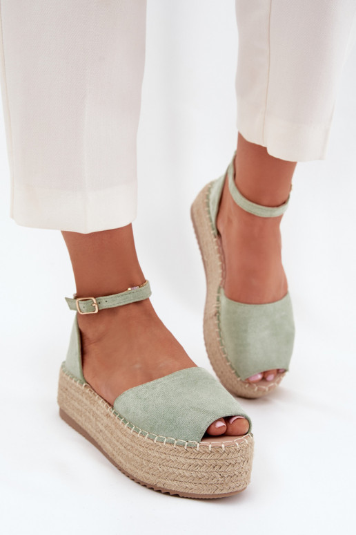 basutės Espadrilės su platforma  mėtinės spalvos Selise basutės Espadrilės su platforma  mėtinės spalvos Selise