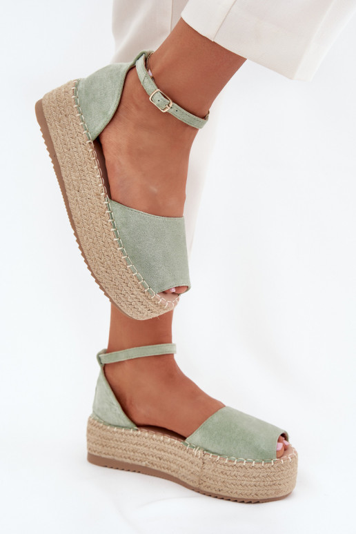 basutės Espadrilės su platforma  mėtinės spalvos Selise basutės Espadrilės su platforma  mėtinės spalvos Selise