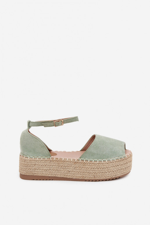 basutės Espadrilės su platforma  mėtinės spalvos Selise basutės Espadrilės su platforma  mėtinės spalvos Selise
