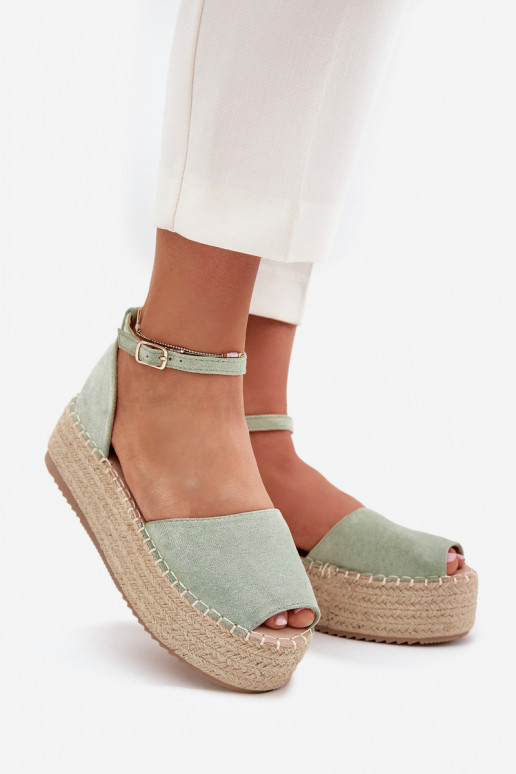 basutės Espadrilės su platforma  mėtinės spalvos Selise basutės Espadrilės su platforma  mėtinės spalvos Selise