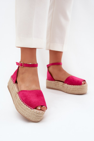 basutės Espadrilės su platforma  rožinės spalvos Selise 2