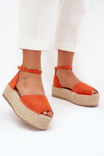 basutės Espadrilės su platforma  oranžinės spalvos Selise