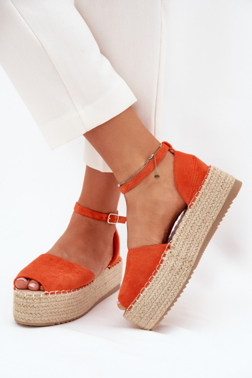 basutės Espadrilės su platforma  oranžinės spalvos Selise basutės Espadrilės su platforma  oranžinės spalvos Selise