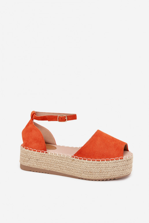 basutės Espadrilės su platforma  oranžinės spalvos Selise basutės Espadrilės su platforma  oranžinės spalvos Selise