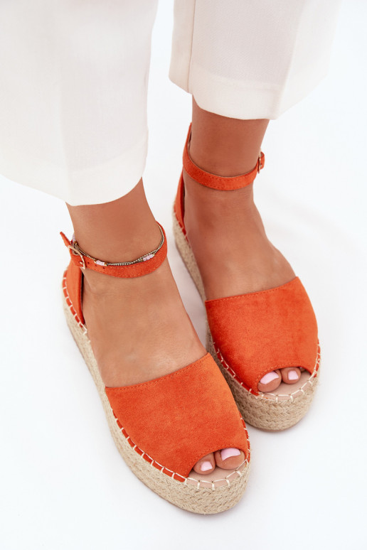 basutės Espadrilės su platforma  oranžinės spalvos Selise basutės Espadrilės su platforma  oranžinės spalvos Selise