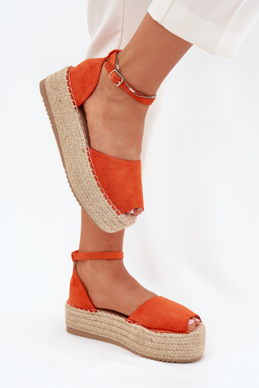 basutės Espadrilės su platforma  oranžinės spalvos Selise basutės Espadrilės su platforma  oranžinės spalvos Selise