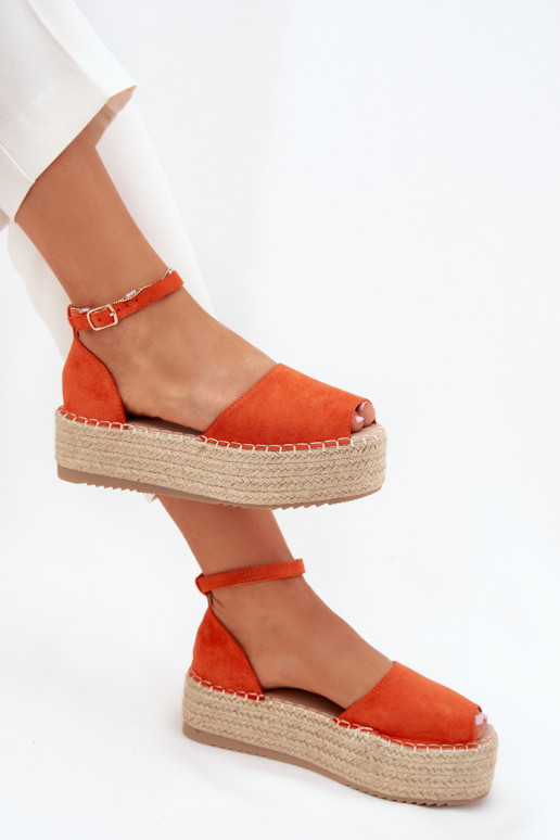 basutės Espadrilės su platforma  oranžinės spalvos Selise basutės Espadrilės su platforma  oranžinės spalvos Selise