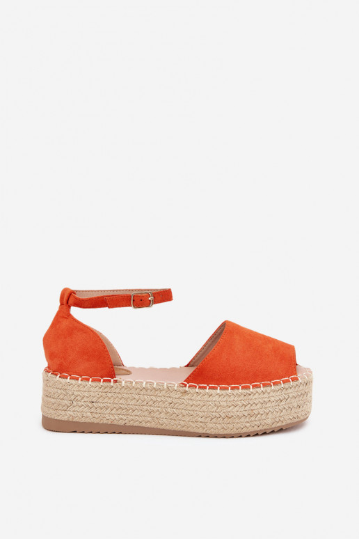 basutės Espadrilės su platforma  oranžinės spalvos Selise basutės Espadrilės su platforma  oranžinės spalvos Selise