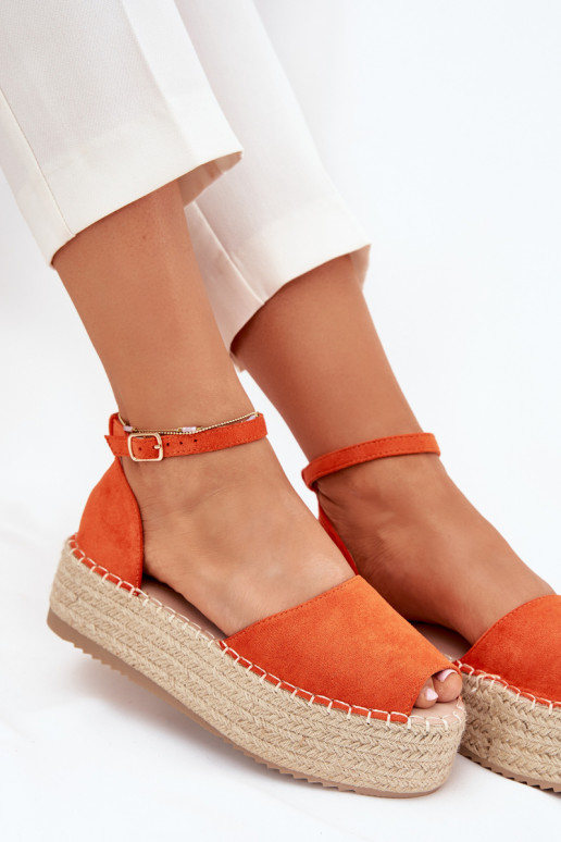 basutės Espadrilės su platforma  oranžinės spalvos Selise basutės Espadrilės su platforma  oranžinės spalvos Selise