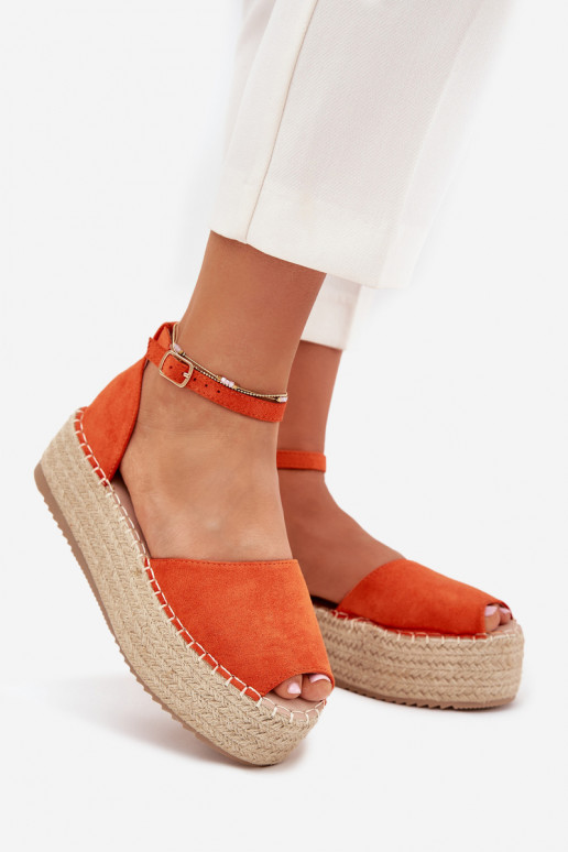 basutės Espadrilės su platforma  oranžinės spalvos Selise basutės Espadrilės su platforma  oranžinės spalvos Selise