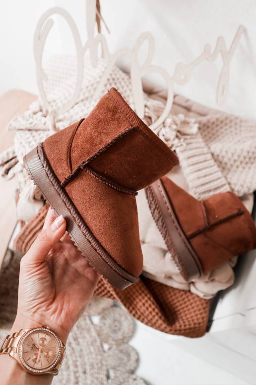 Šilti vaikiški žieminiai batai rudos...