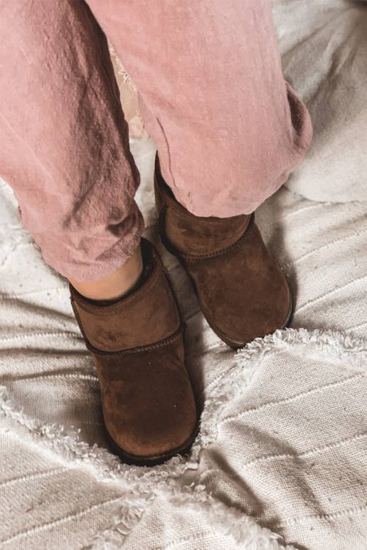 Šilti vaikiški žieminiai batai rudos...