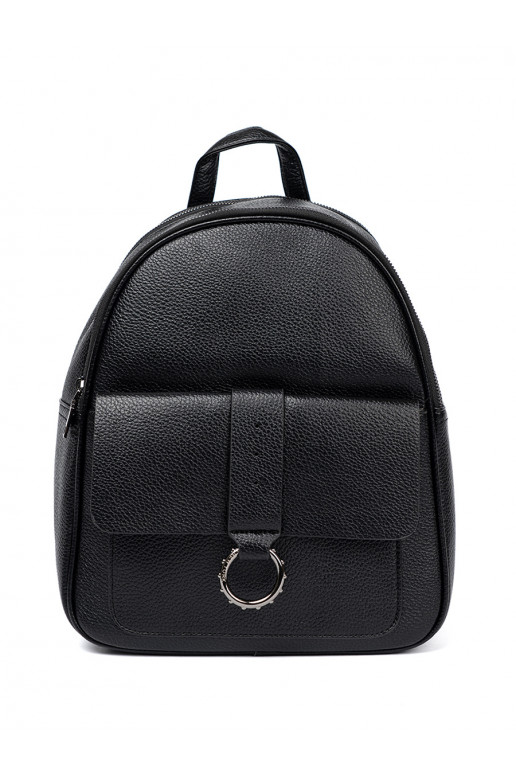 juodos spalvos kuprinė iš eko odos juodos spalvos kuprinė iš eko odos