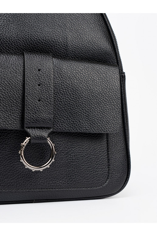 juodos spalvos kuprinė iš eko odos juodos spalvos kuprinė iš eko odos