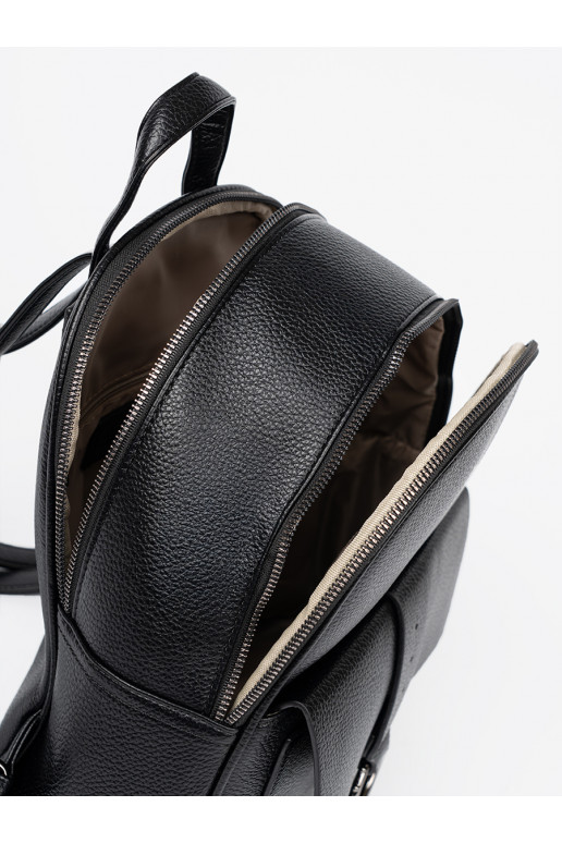 juodos spalvos kuprinė iš eko odos juodos spalvos kuprinė iš eko odos