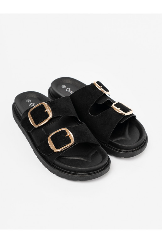 Šlepetės  juodos spalvos ze mi klamrami Šlepetės  juodos spalvos ze mi klamrami