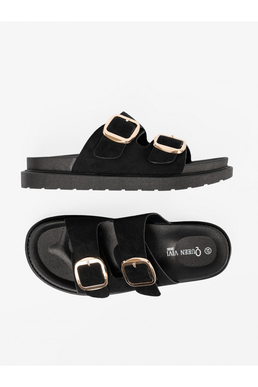 Šlepetės  juodos spalvos ze mi klamrami Šlepetės  juodos spalvos ze mi klamrami