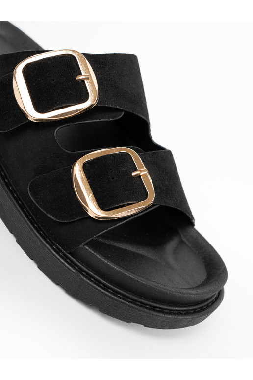 Šlepetės  juodos spalvos ze mi klamrami Šlepetės  juodos spalvos ze mi klamrami