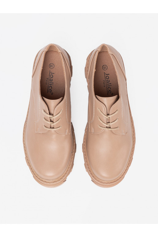 smėlio spalvos  pusbačiai su platforma