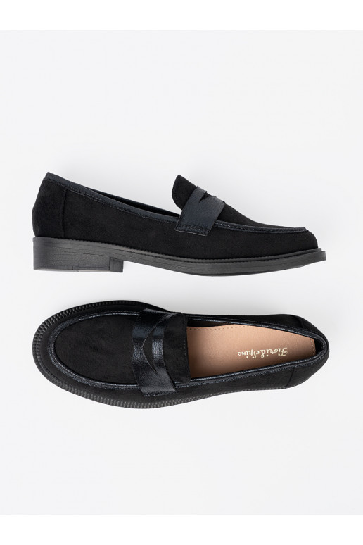 Juodos spalvos iš zomšos mokasinai