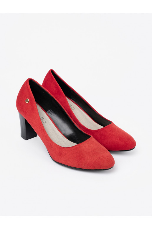 raudonos spalvos iš zomšos aukštakulniai 