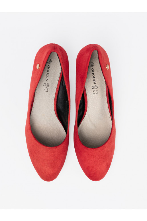 raudonos spalvos iš zomšos aukštakulniai 