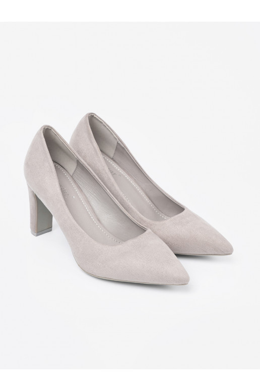  pilkos spalvos aukštakulniai iš zomšos 