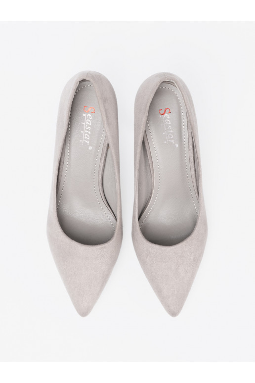  pilkos spalvos aukštakulniai iš zomšos 