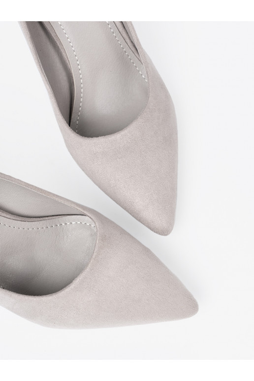  pilkos spalvos aukštakulniai iš zomšos 