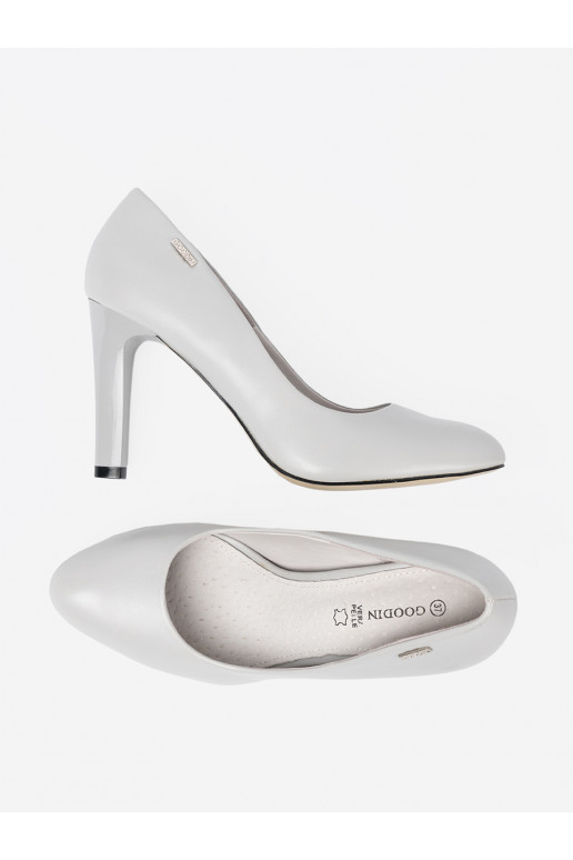 pilkos spalvos  aukštakulniai su aukštu kulnu